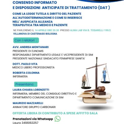 Consenso informato e disposizione anticipate di trattamento (DAT)